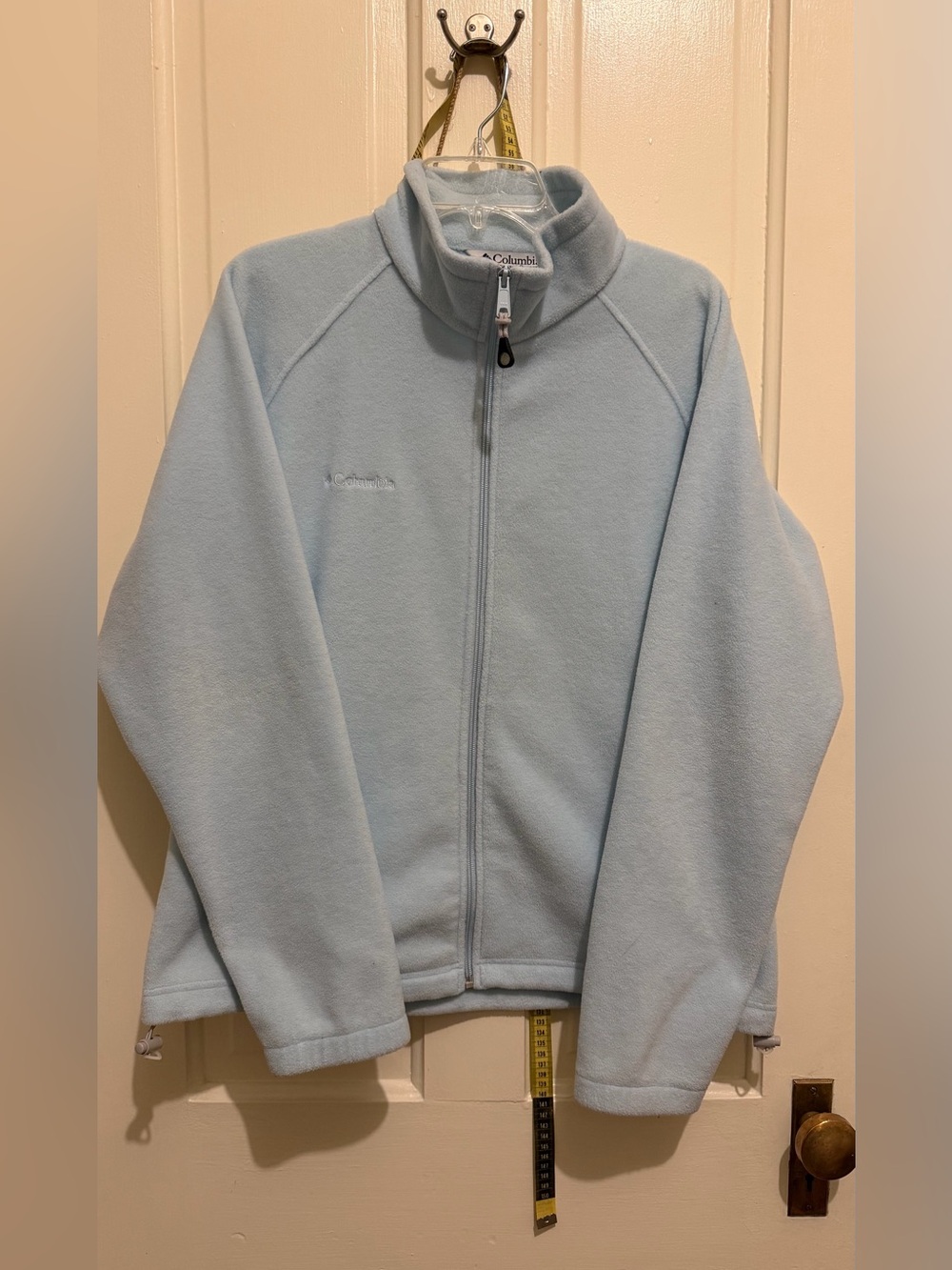 Columbia Women's XL Light Blue Full Zip Fleece Jacket with Pockets
